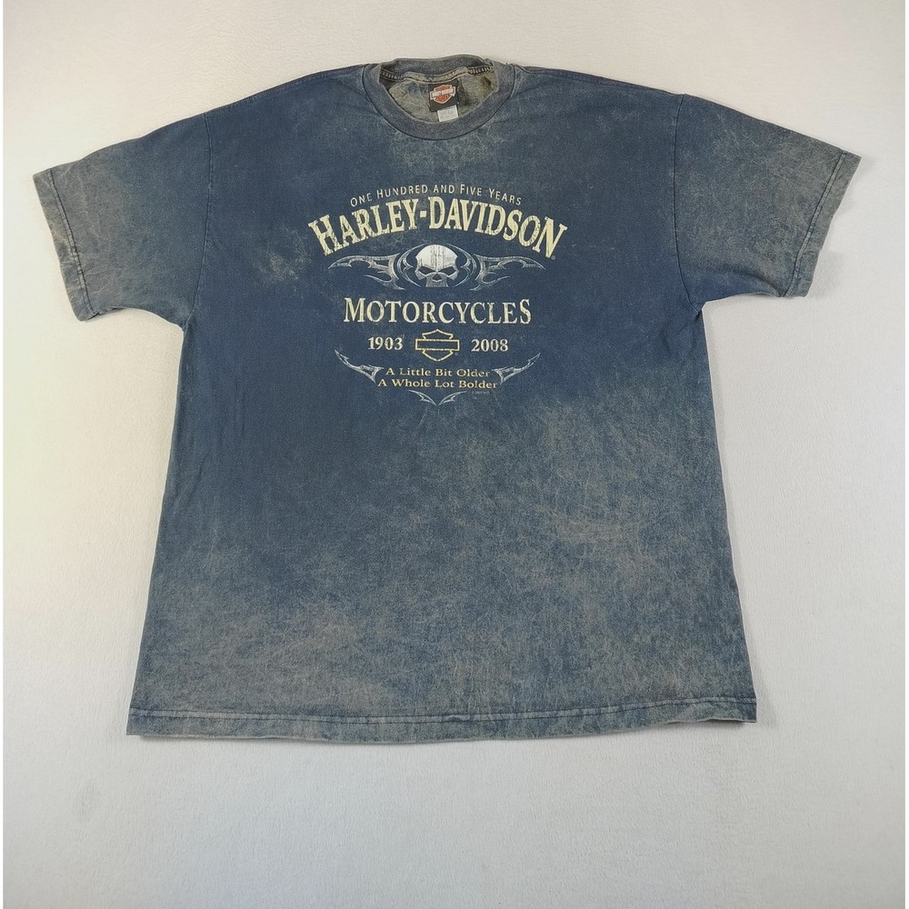 Harley Davidson 105‎ Years Shirt Mens 2XL Blue Bowling Green KY Motorcycle Tee